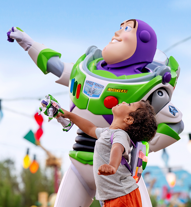 Buzz Lightyear and child